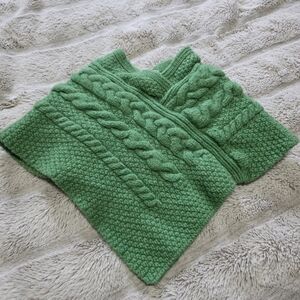 Cozy Green Knit Kids Cowl